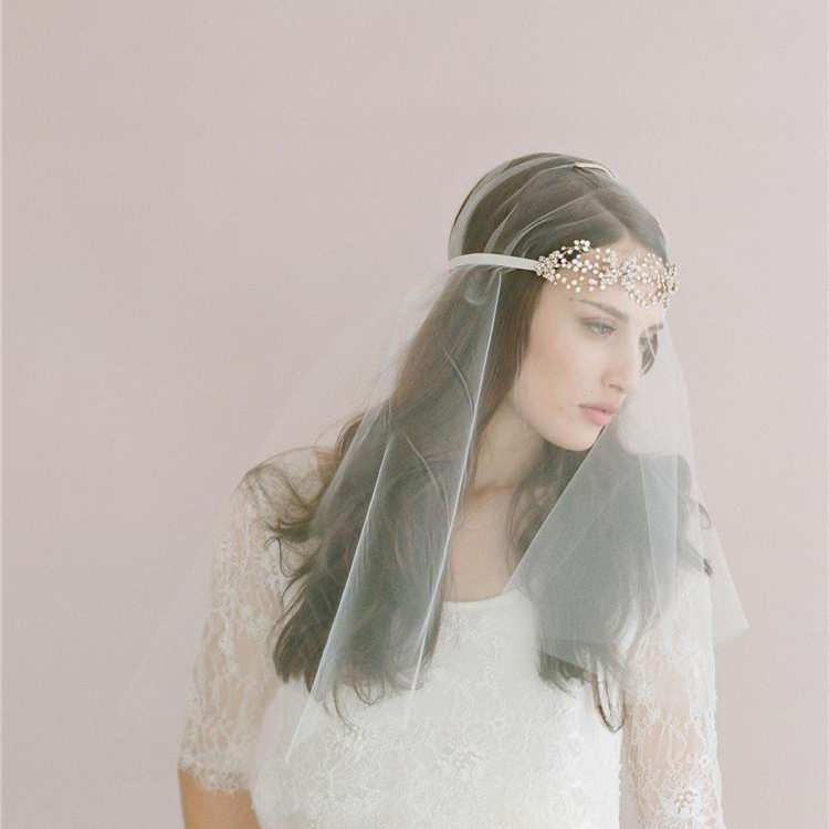 Beautiful Crystal Accessories Cover Soft Veil