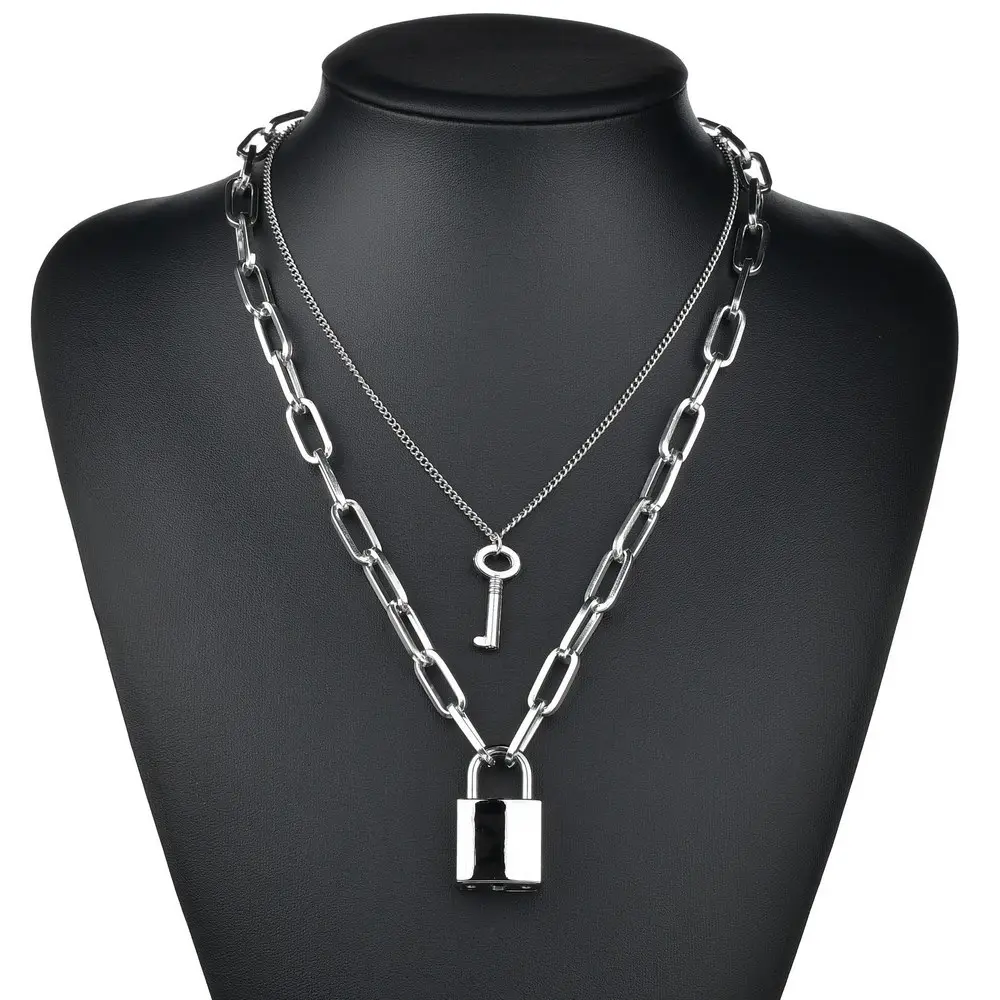 Padlock Necklace Key
