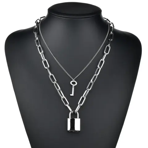 Padlock Necklace Key
