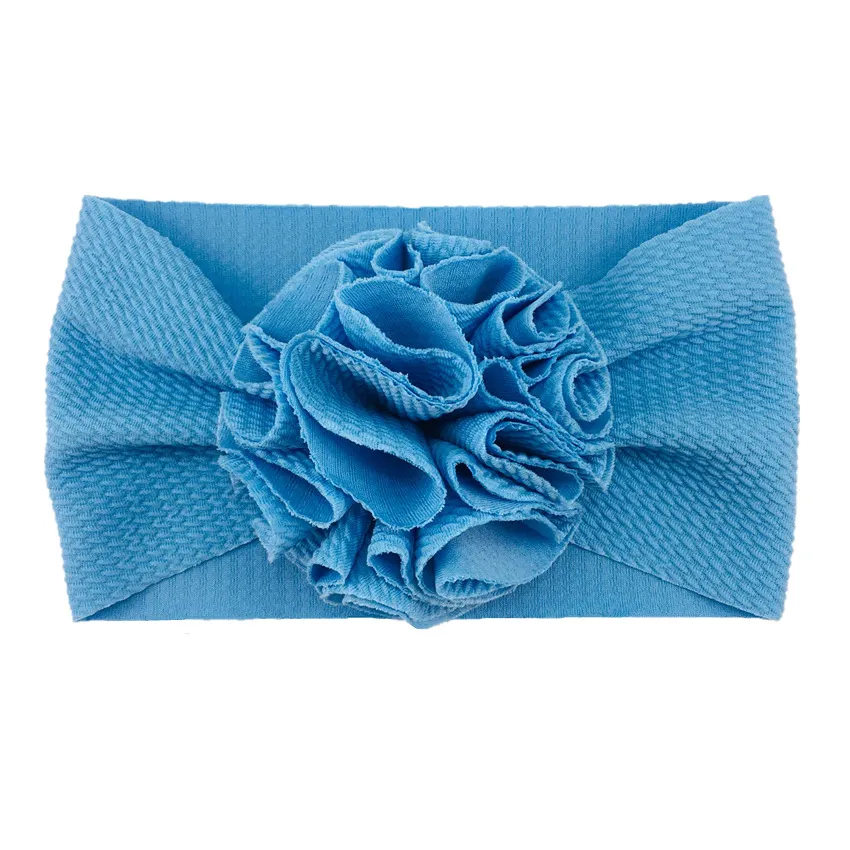 Twill bubble flower headband - Blue