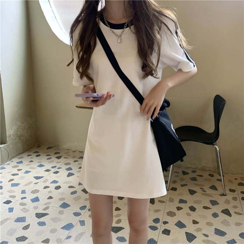 Casual top high waist skirt