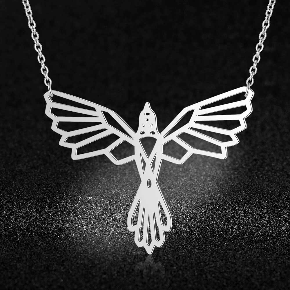 Fashion stainless steel animal phoenix necklace