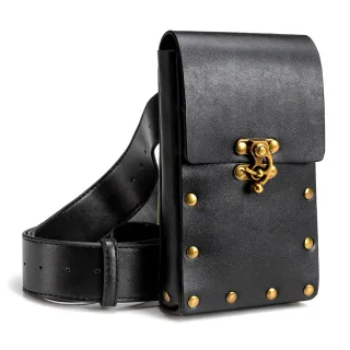 Punk retro waist bag - Black
