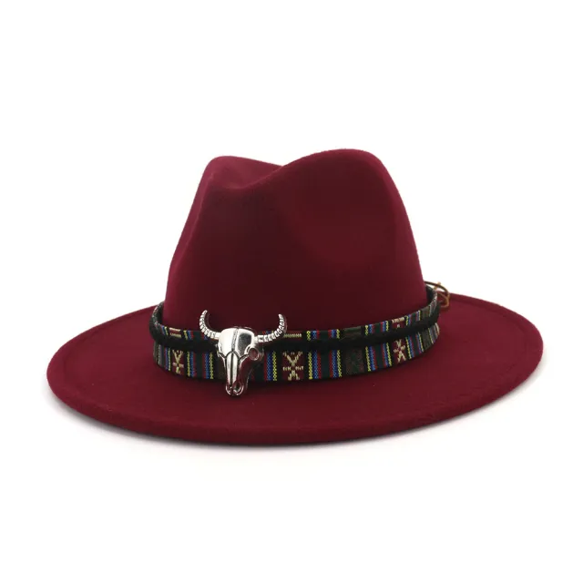 Woolen jazz top hat for ladies Red Wine - Shop at LoveMi