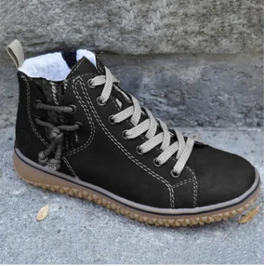New snow boots women flat heel Black - Shop at LoveMi