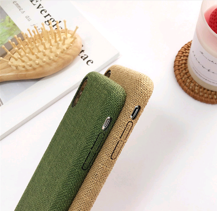 Compatible with Apple, Simple mobile phone case solid color 8p, iphonex soft cloth pattern iphone7plus female couple new 6 personality creative mobile phone shell - Image 2