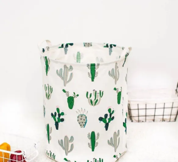 Round bucket clothes sorting bucket dirty clothes basket Cactus - Shop at LoveMi