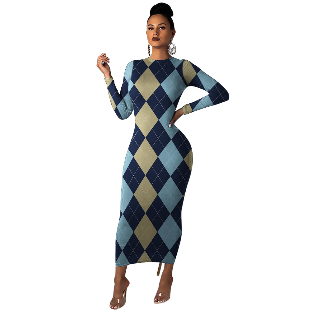 Classic plaid multicolor dress