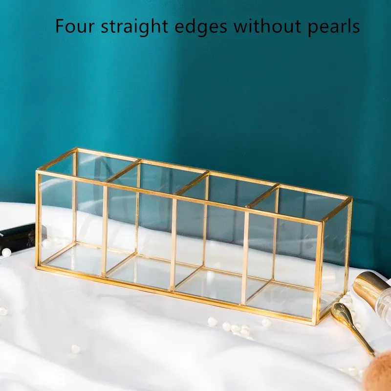 Tube side eyebrow pencil multifunctional storage box - Four Grid Straight