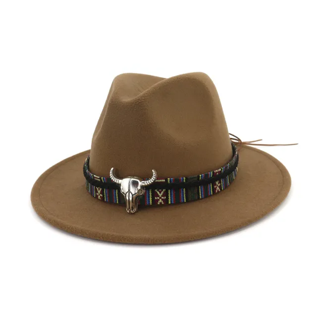 Woolen jazz top hat for ladies Khaki - Shop at LoveMi