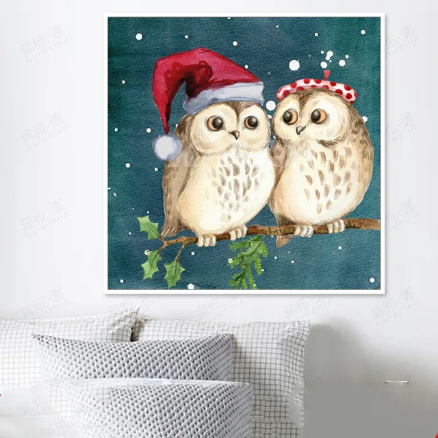 Owl dot drill cross stitch decorative painting 40X40Cm - Shop at LoveMi