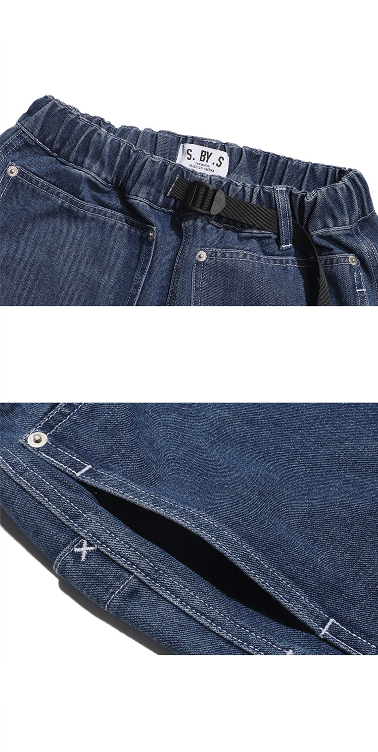 Hong Kong Style Straight Washed Jeans For Men And Women