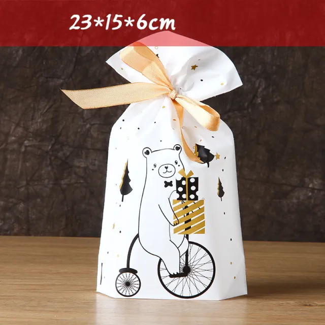 Ribbon Drawstring Candy Packaging Bag Christmas Bear - Shop at LoveMi
