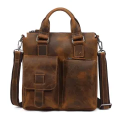 Fashion one shoulder messenger bag - Brown - View 1