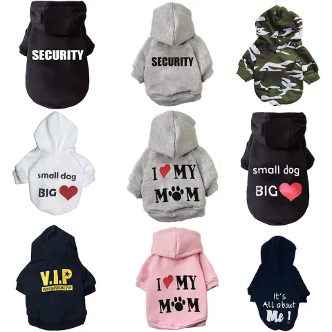 Fleece Security Pet Sweater with Hood Autumn and Winter