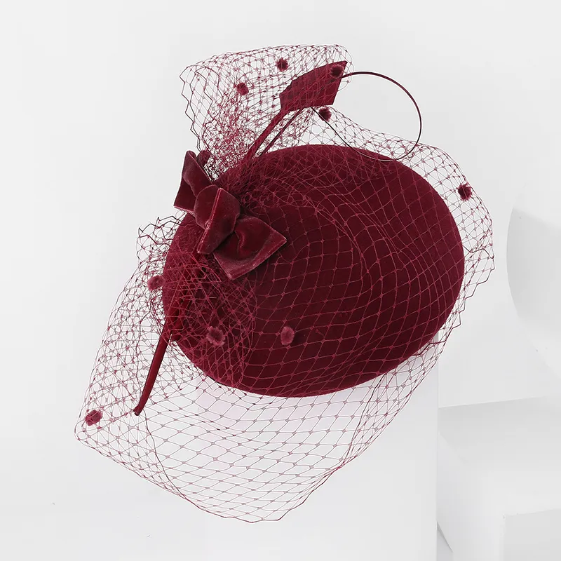Fashion all-match leopard print woolen hat - Red