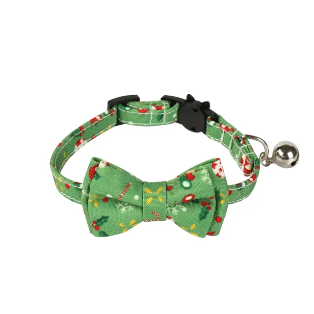 Christmas Bow Tie Dog Collar Pet Gift Green - Shop at LoveMi