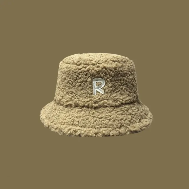 Thick warm plush hat Khaki - Shop at LoveMi
