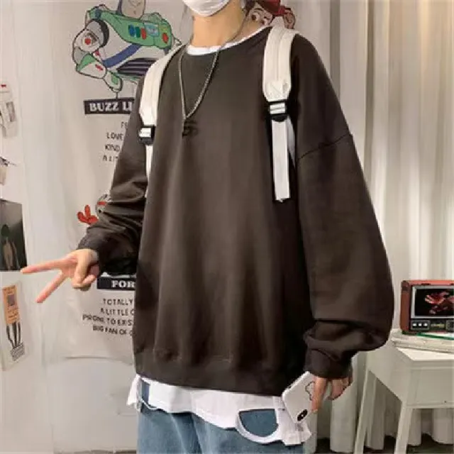 Men's and Women's Loose Casual Fashion Style plus velvet all match Clothes Dark Grey - Shop at LoveMi