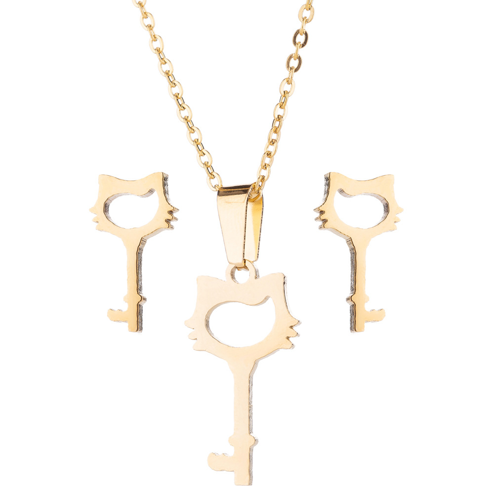 Stainless steel key necklace
