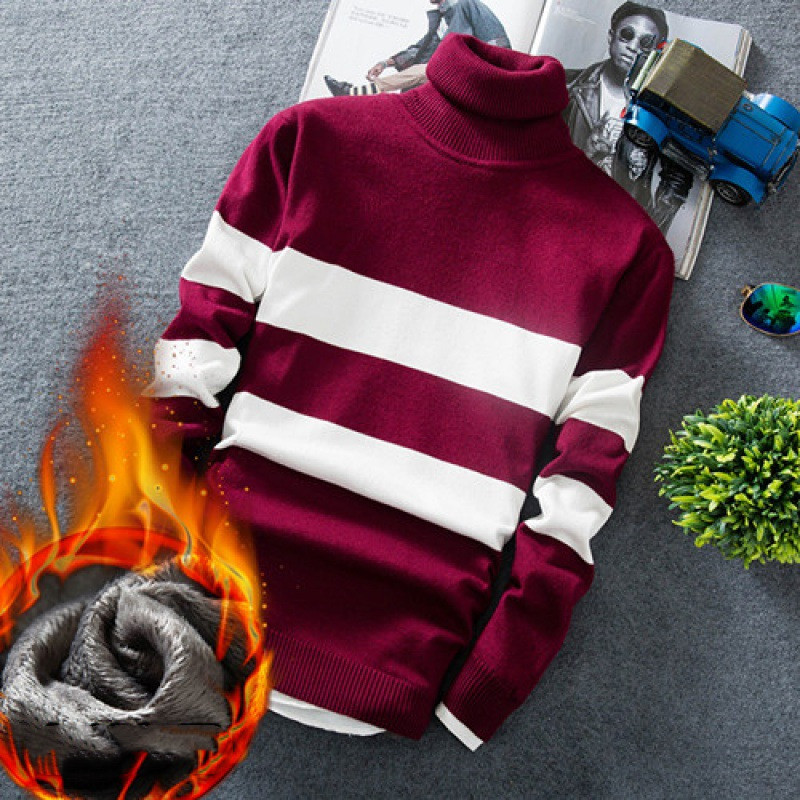 Teenagers plus velvet padded turtleneck sweater in Red