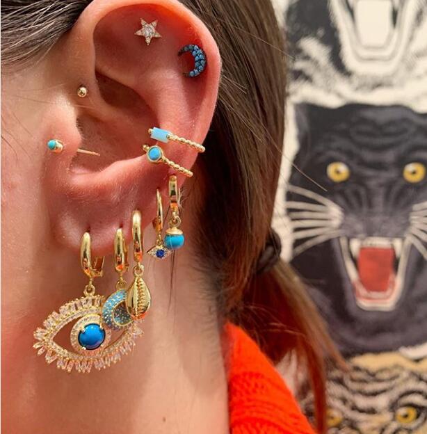 Personalized all-match shell earring set