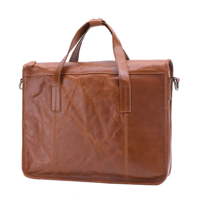 Men's leather briefcase Brown - Shop at LoveMi