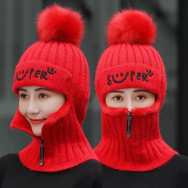 The hat covers the face and neck Red - Shop at LoveMi