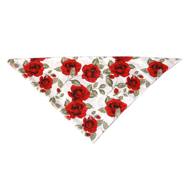 Red rose flower cotton saliva towel White - Shop at LoveMi