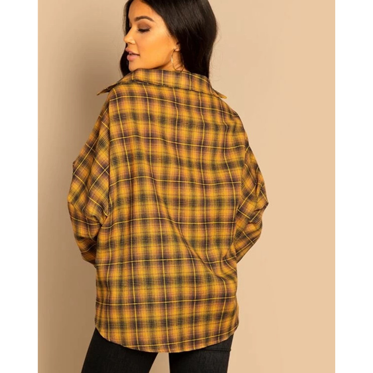 Cardigan lapel yellow long sleeves