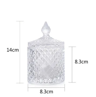 French Light Luxury Multicolor Glass Storage Jar - Small Transparent