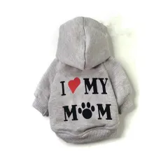 Fleece Security Pet Sweater With Hood Autumn And Winter - Grey - View 1
