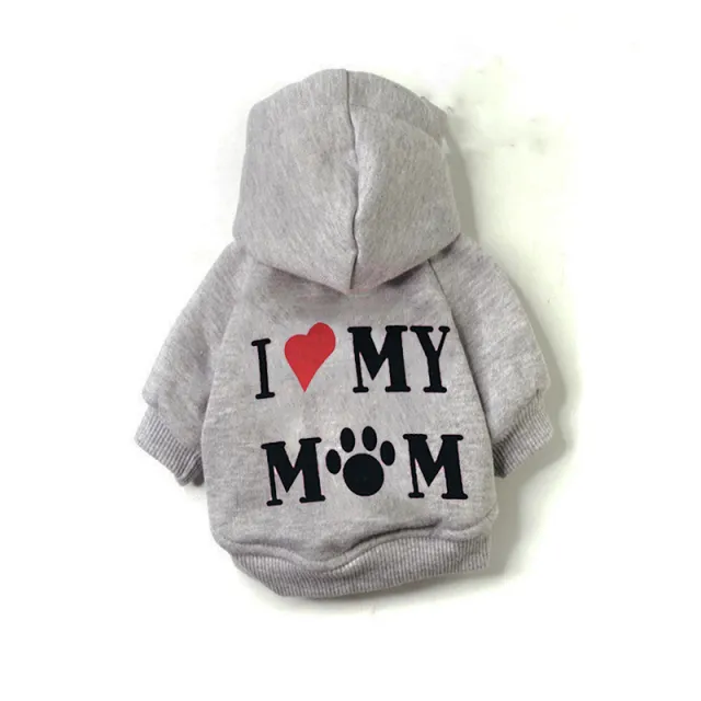 Fleece Security Pet Sweater With Hood Autumn And Winter Grey - Shop at LoveMi