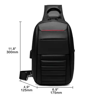 Outdoor leisure travel shoulder bag - Black