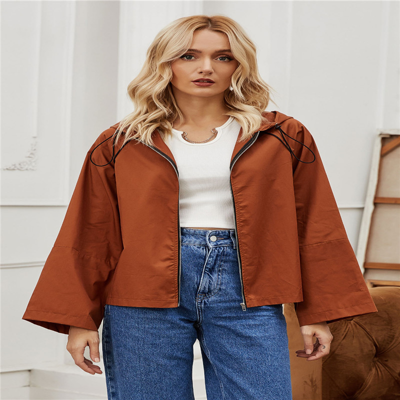 Windshield Baseball Uniform Loose Zip Cardigan Top