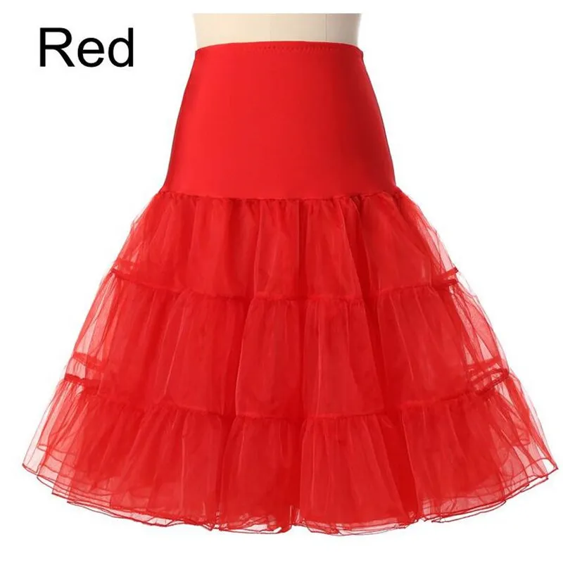 Boneless soft mesh skirt and petticoat - Red