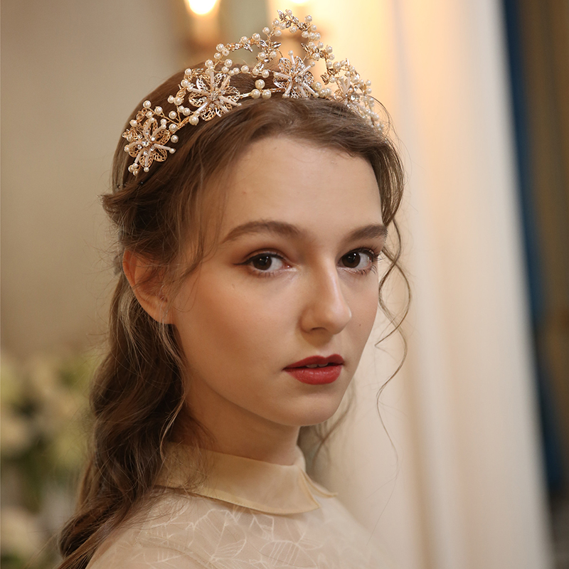 Bridal Jewelry Pearl Crystal Exquisite Headdress — foto 4