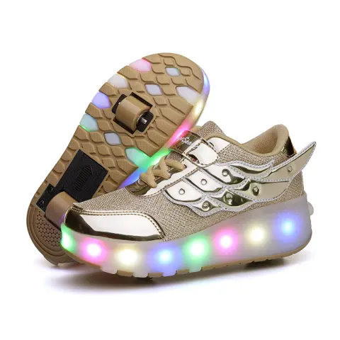 Children's Walking Shoes Teenage Roller Skates Double Wheel Charging