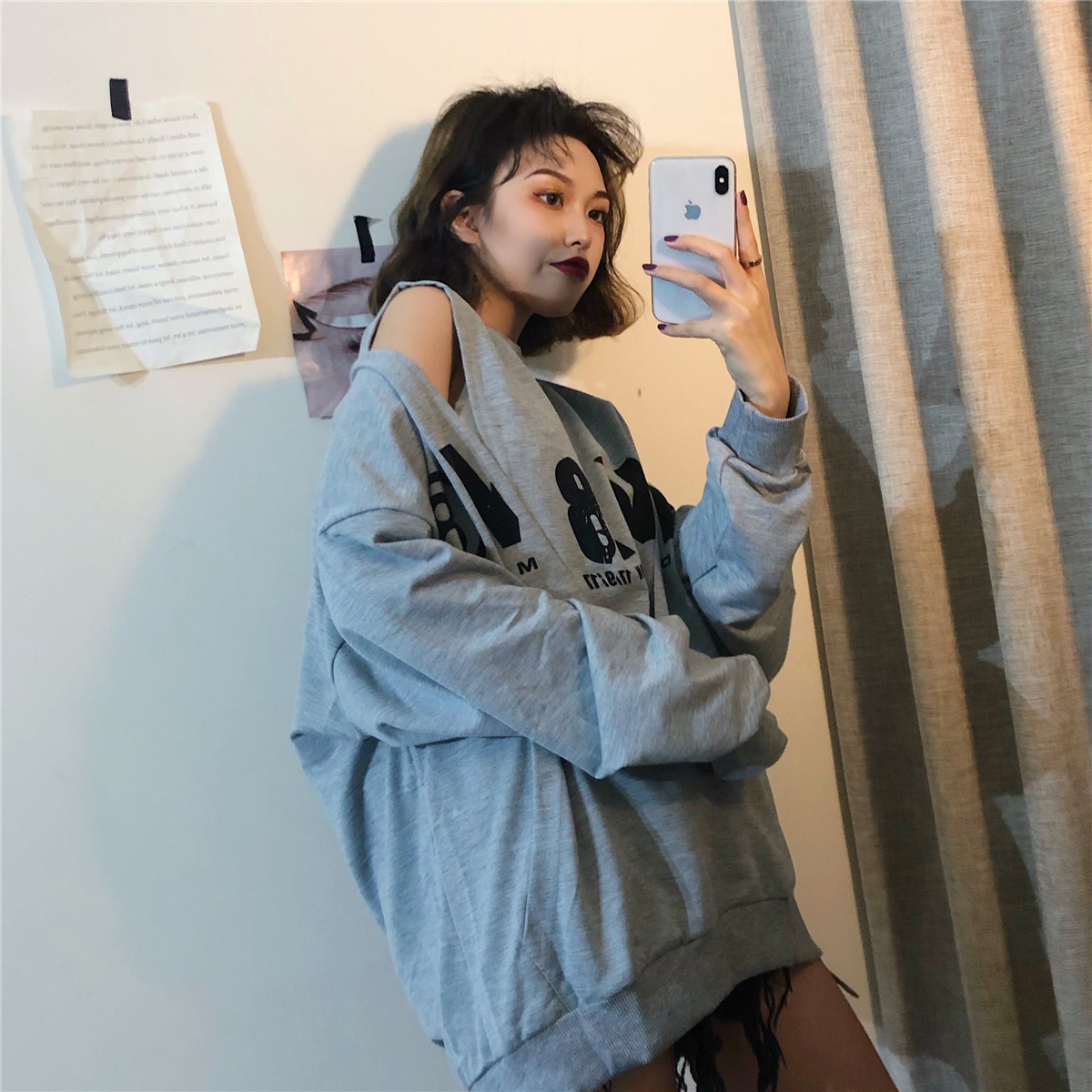 Letter Print Tank Top Two-Piece Sweatshirt