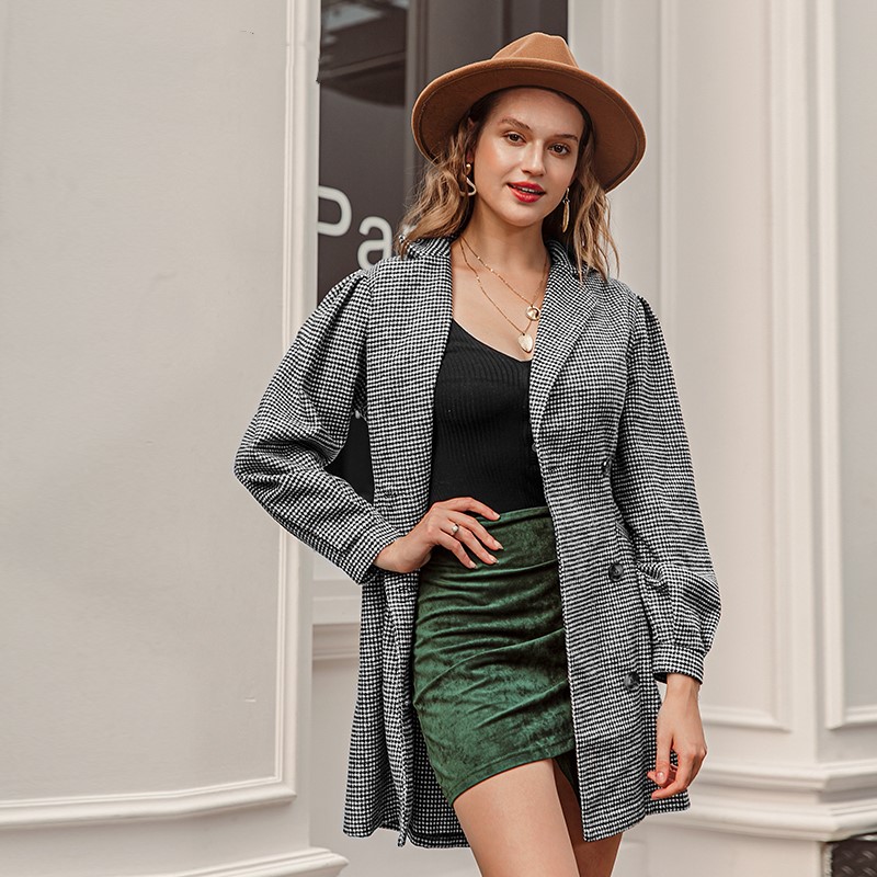 Plaid retro suit fashion dress