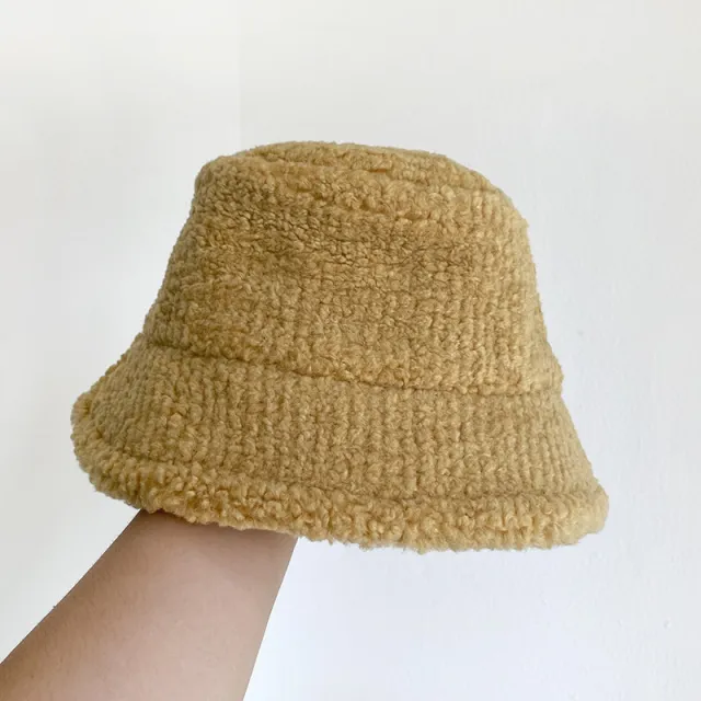 Autumn and winter hat female lamb wool Camel - Shop at LoveMi