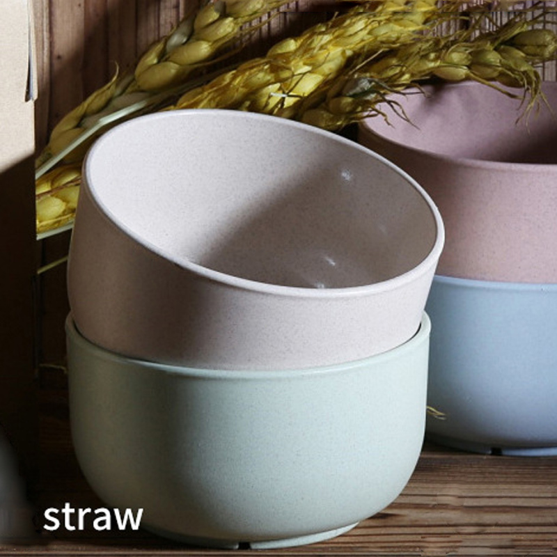 Anti scalding plastic bowl with wheat straw