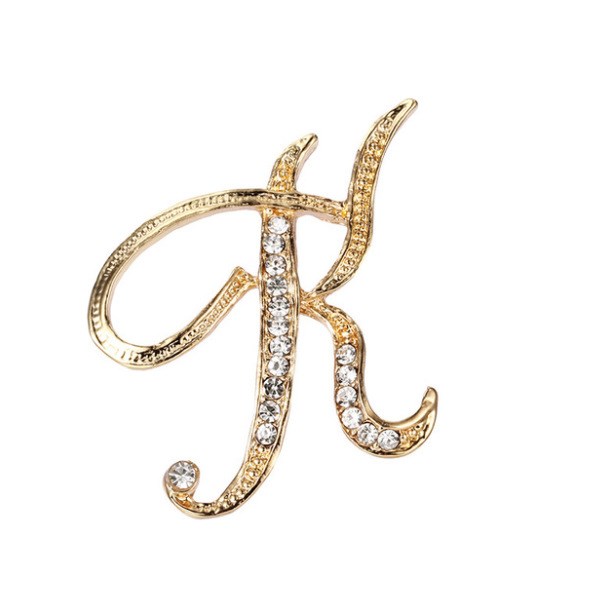 Fashion clothing accessories 26 English alphabet brooches K - Shop at LoveMi