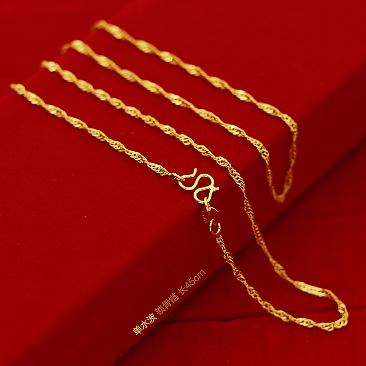 Brass gold plated ladies necklace