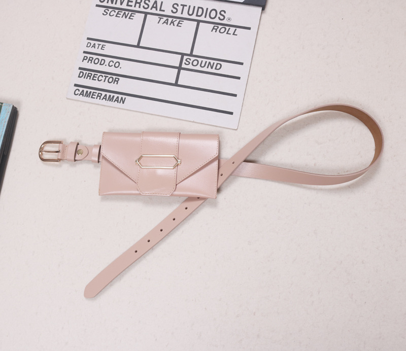 Mobile Phone Change key Lipstick Envelope Bag Waist Bag Apricot - Shop at LoveMi