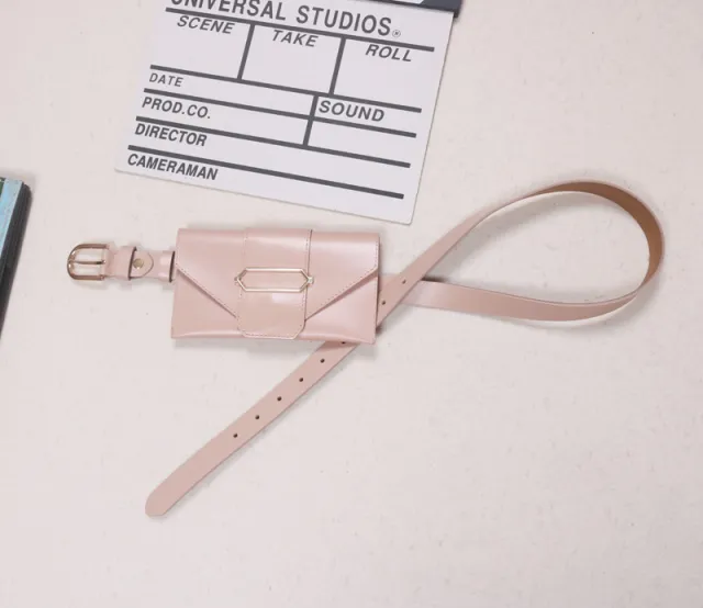 Mobile Phone Change key Lipstick Envelope Bag Waist Bag Apricot - Shop at LoveMi
