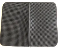 Waterproof Pet Cat Litter Mat EVA Double Layer Cat Litter Trapping Pet Litter Cat Mat Clean Pad Products For Cats Accessories - Gray - View 1