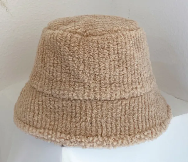 Autumn and winter hat female lamb wool Mocha - Shop at LoveMi