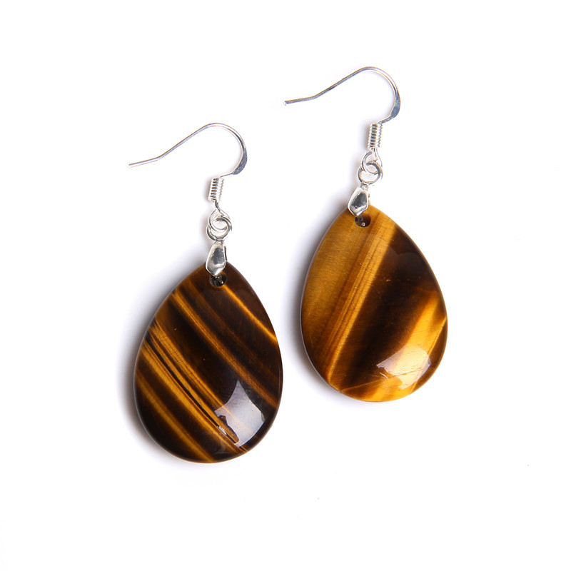 Natural pink crystal ladies earrings