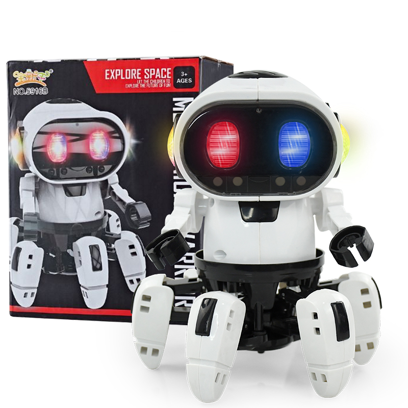 Robot marcheur hexapode électrique pour enfant — Jouet 14×14×16 cm